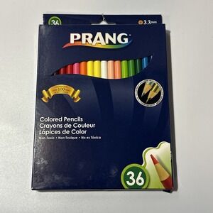Prang Colored Pencils – 36 Colors‎ - NEW 3.3mm Includes Metallic Gold & Silver